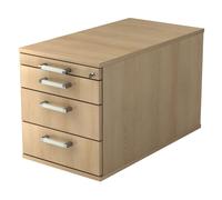 SIGNA TC30 CE - Cassettiera con rotelle Quercia maniglia in metallo cromato