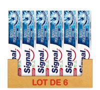 SIGNAL - Dentifricio Extra Freschezza intensa - 12 ore di alito fresco - Extra lunga durata - 96% di ingredienti di origine naturale (confezione da 6 x 75 ml)