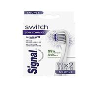 Signal Switch Testine sostituibili integrale 8 cura completa flessibile per spazzolino da denti switch, pulizia interdentale, x2 teste