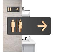 Signalisation Toilette Unisex - Panneau Acrylique Adhésif | Indication WC pour maison, bureau, restaurant, hôtel, riviste, buanderie | Accessoire signalétique pratique et durable pour espaces