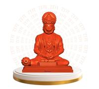 SIGNAMIO® Hanuman Ji Idol - Statua arancione per cruscotto auto, divino Bajrangbali Murti, perfetto regalo di dio indù e decorazione per la casa, ideale per Hanuman Murti come accessorio per cruscotto
