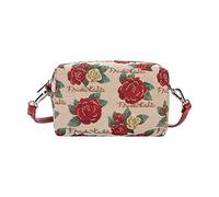 Signare Arazzo - Borsa a tracolla piccola da donna, con design messicano e arte popolare (Frida Rose; HPBG-FKROSE)