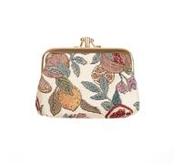 Signare Arazzo carino squisito doppio tasca bacio serratura portamonete per le donne design (Pomegranate e Lemon) - FRMP (Pomegranate and Lemon)