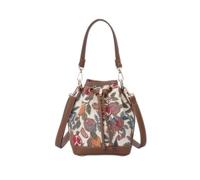 Signare Borsa a secchiello da donna, design estivo con melograno e limone, piccola borsa a secchiello con coulisse, arazzo da viaggio