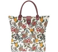 Signare Borsa per la spesa, pieghevole, riutilizzabile, con design artistico di William Morris (Pomegranate e Lemon, FOLD-POMEGRA)