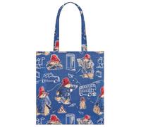 Signare Borsa piatta Paddington Bear Blue Design - (FLAT-PADDBL), N/A, Medium