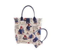 Signare Borsa tote da tappezzeria, design pieghevole, 18 diversi modelli (piegata) (orso Paddington)