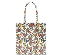 Signare Borsa tote piatta in tessuto con motivo arazzo (FLAT-) (Pomegranate e Lemon)