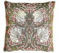 Signare Federa per cuscino a pannelli, 45 x 45 cm, con motivo William Morris Pimpernel e rosso timo, CCOV-PN-PIMPERNELRD