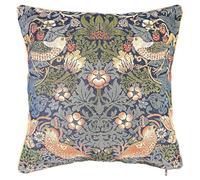 Signare Gobelin Arazzo copricuscini Divano, federe Cuscini Divano, Fodere Cuscini 45x45 cm Ispirato da William Morris (Ladro di Fragole Blu)