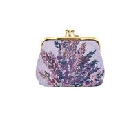 Signare Grazioso portamonete da donna con chiusura a bacio e doppia tasca, con motivo floreale (lavanda)