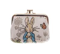 Signare Grazioso portamonete da donna con chiusura a bacio e doppia tasca, con Peter Rabbit, Benjamin Bunny, Nutkin Designs, Peter Coniglio, Portamonete