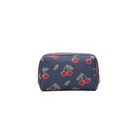 Signare London Beauty case da toilette - Blue Tapestry Cherry Design | Borsa cosmetica compatta per viaggi, vacanze e viaggi nel fine settimana | Borsa leggera con cerniera
