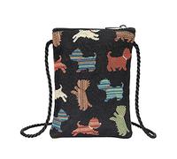 Signare Mini borsa a tracolla da donna, borsa per cellulare con disegni di animali (cucciolo giocoso)