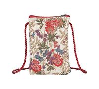 Signare Mini borsa a tracolla da donna, borsa per cellulare (prato fiorito)