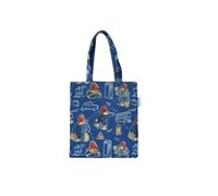 Signare Mini borsa piatta in tessuto con motivo arazzo (FLATMN-) (orso Paddington, blu)