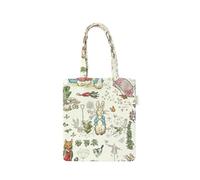 Signare Mini borsa piatta in tessuto con motivo arazzo (FLATMN-) (Peter Rabbit)