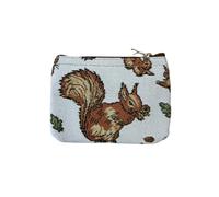 Signare Mini portamonete con disegno di arazzo Beatrix Potter, scoiattolo Nutkin, con chiusura a cerniera, idea regalo