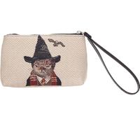 Signare Pochette da polso piccola da donna, con cinturino da polso e chiusura a zip, con motivo gatto magico (gatto magico, WRIS-BTH-MAGICCAT)