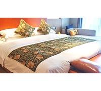 Signare Runner per letto arazzo per estremità del letto e copriletto per mobili (BEDRUN-PIMPERNEL-GR)..