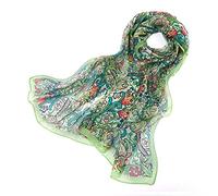 Signare Sciarpa da donna 100% seta leggera e morbida con design William Morris (giglio dorato)