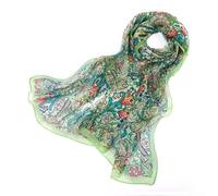 Signare Sciarpa da donna 100% seta leggera e morbida con design William Morris (giglio dorato)