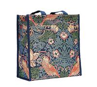 Signare Tapestry Arazzo Borsa a Tracolla Donna, Borse Tote per Donne, Shopping Tote Bag con William Morris Designs (Strawberry Thief Blue)