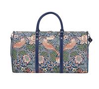 Signare Tapestry Arazzo Grande Borsone da Viaggio Donna, Borsone Palestra Donna con William Morris Designs (Ladro di fragole blu)
