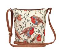 Signare Tapestry Arazzo Piccola Borsa a Tracolla, sacchetto borsello, personal pocket bag (Pettirosso)
