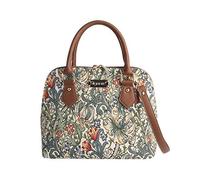 Signare Tapestry Arazzo Top Handle borsa borse donna, borsa donna tracolla con William Morris Designs (Golden Lily)