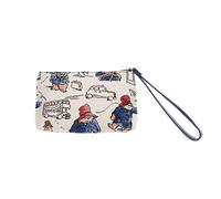 Signare Tapestry PADDINGTON BEAR™ - Borsa da polso da donna, con cinturino da polso e chiusura a zip, piccolo organizer per oggetti personali, Beige, small