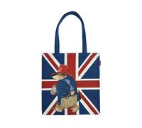 Signare Tapestry Union Jack Paddington Bear™ con borsa piatta in marmellata riutilizzabile per la spesa e la spesa ecologica per le donne con Paddingt, Borsa piatta, Medium