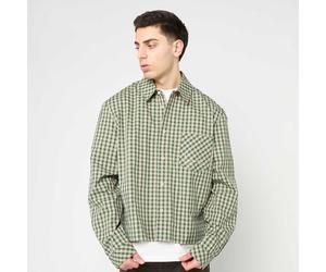 Signature Check Boxy Shirt verde M