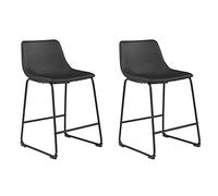 SIGNATURE DESIGN BY ASHLEY Centiar - Set di 2 sgabelli da bar, altezza 61 cm, colore: Nero
