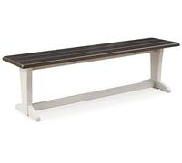 Signature Design by Ashley Darborn Farmhouse - Panca da pranzo, 157,5 cm, colore: grigio chiaro e marrone scuro