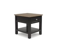 Signature Design by Ashley Drazmine - Tavolino casual con 1 ripiano inferiore, colore: marrone chiaro e nero
