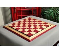 Signature III Lusso Scacchi Tavola - Amaranto/BIRD'S Eye Acero - 2.5 " Piazze