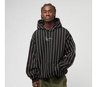 Signature Logo Pinstripe Oversized Hoodie nero XS