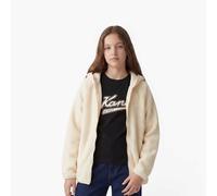 Signature Rubber Patch Teddy Zip Hoodie beige 134/140