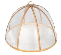 SIGNES GRIMALT Campana alimentare 35 cm in bambù e rete - coperchio protettivo antimosche per torte, frutta e piatti - diametro 35 cm, altezza 24 cm