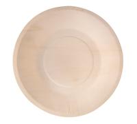 Signor Bio - WPC001BIO50B - Piatto piano monouso - rotondo - diametro 21,5 cm - legno - colore naturale - Signor Bio - conf. 50 pezzi - 96711 - Conf. da 1 Pz. - WPC001BIO50B