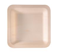 Signor Bio - WPS002BIO50B - Piatto piano monouso - quadrato - 21,5 x 21,5 cm - legno - colore naturale - Signor Bio - conf. 50 pezzi - 96709 - Conf. da 1 Pz. - WPS002BIO50B