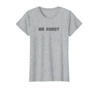 Signor Robot Logo Maglietta, Donna, Grigio Melange, L