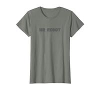 Signor Robot Logo Maglietta, Donna, Verde Militare mélange, M