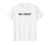 Signor Robot Logo Maglietta, Uomo, Bianco, 5XL