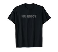 Signor Robot Logo Maglietta, Uomo, Nero, 5XL