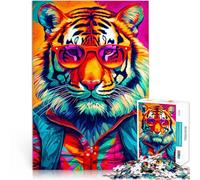 Signor Tigre Puzzle da 1000 pezzi per adulti Aiuta il cervello ad allenare i giocattoli che creano dipendenza per coltivare la pazienza Lista dei desideri con Babbo Natale 38x26cm