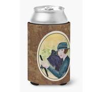 Signora alla guida con il suo Briard Can o Bottle Beverage Insulator Hugger