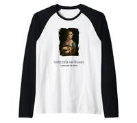 Signora con Un Ermine con Occhiali da Sole Maglia con Maniche Raglan
