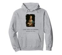 Signora con Un Ermine Felpa con Cappuccio